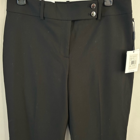 Calvin Klein Women's Black Curvy Fit Trouser Leg Dress Pants Slacks Size 6 NWT - Picture 4 of 8